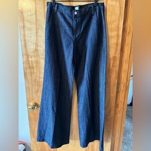 “J Brand” Dark Denim Wide Leg Trouser Jeans